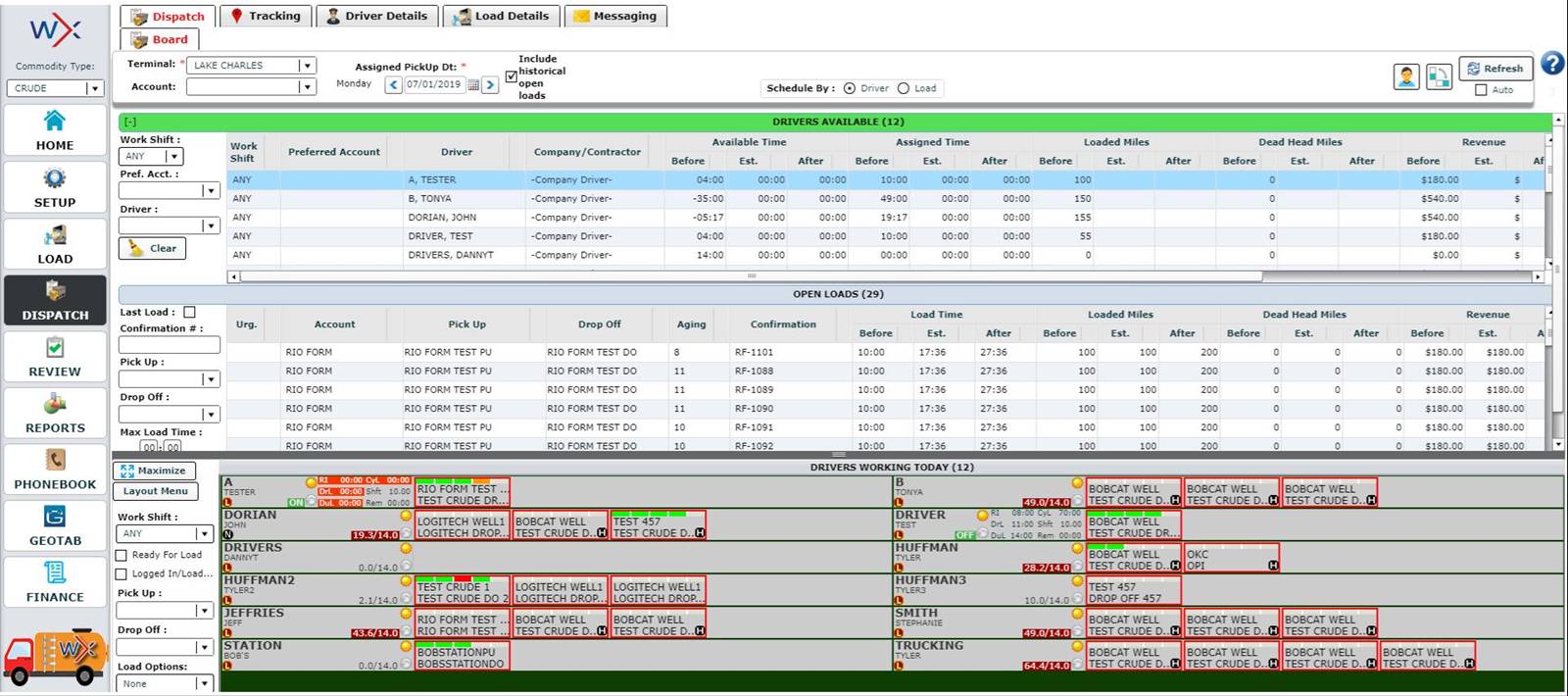 ward trucking tracking status