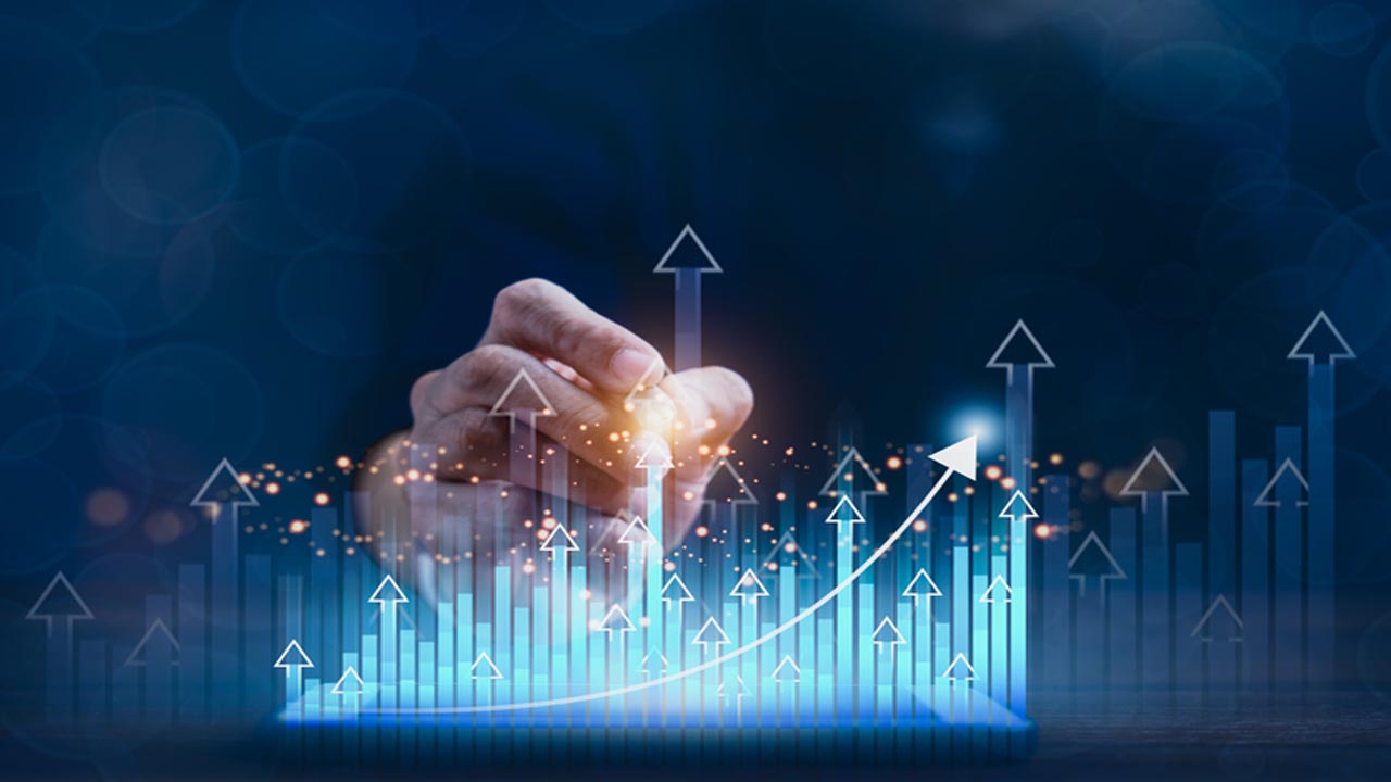 Growth Chart on Digital Screen for Fuel and Propane Dealers